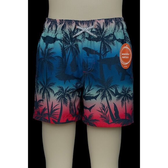 NWT Boys Quick Dry Swim Trunks with UPF 50+ Size XL (14-16) Husky - Shark Print - Picture 5 of 5